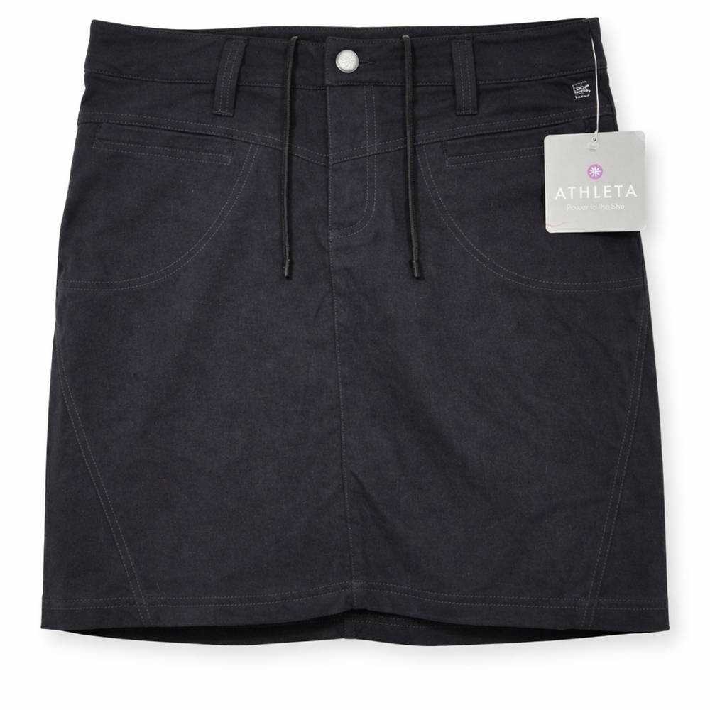 Athleta Black Drawstring Active Outdoor Golf Tennis Skort Size 6T.